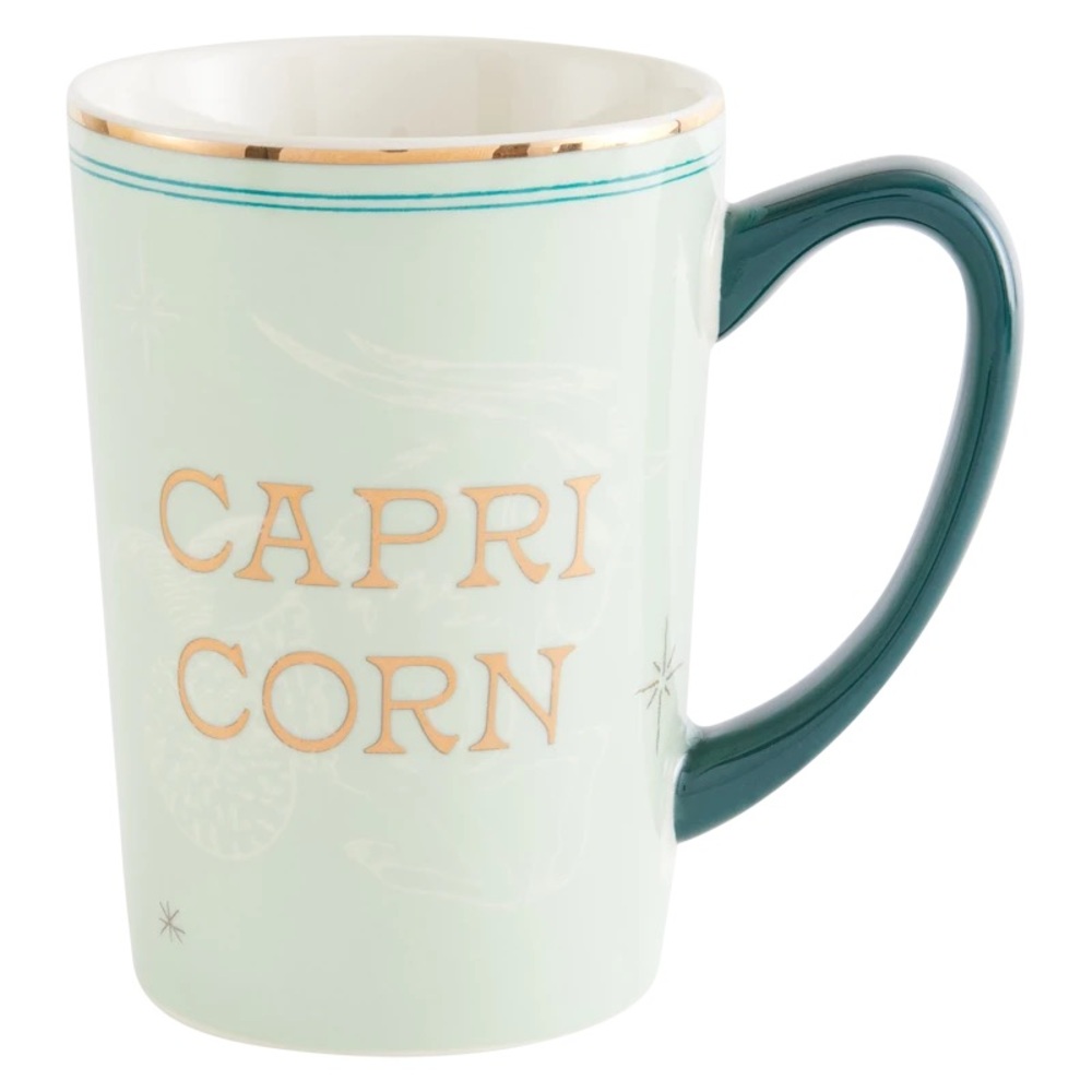 XO, Sienna CAPRICORN Zodiac Ceramic Mug Teal Green14.5oz BNIB